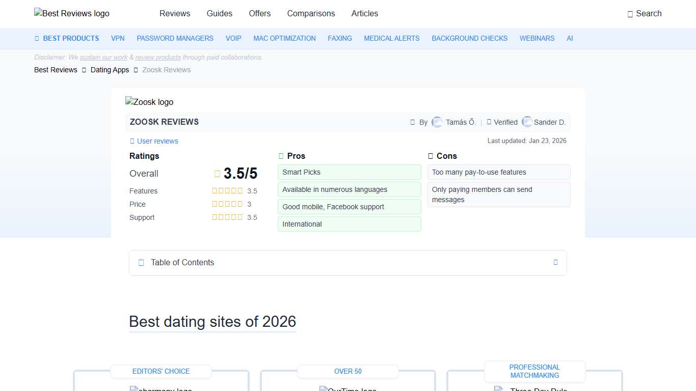 Zoosk Reviews by Users & Experts - Best Reviews